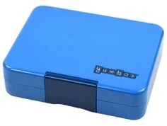 Yumbox Snack bento madkasse blå/dinosaur med 3 rum